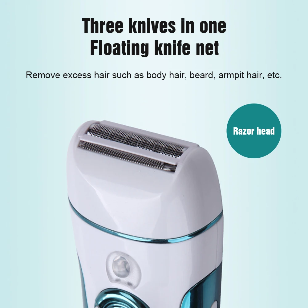 4 в 1 перезаряжаемый эпилятор для волос Женская электробритва бритья Машинка