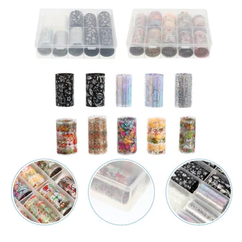 

20 Rolls Decals Xmas Transfer Shiny Christmas Lovely DIY Festival Fingernail Decoration Manicure Sticker Nail Sticker Nail Decal