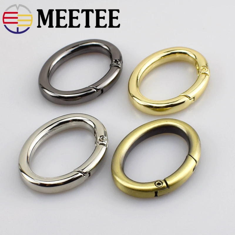 4/10 шт. Meetee 37*20 мм металлическая овальная пружина о-образная застежка пряжки для