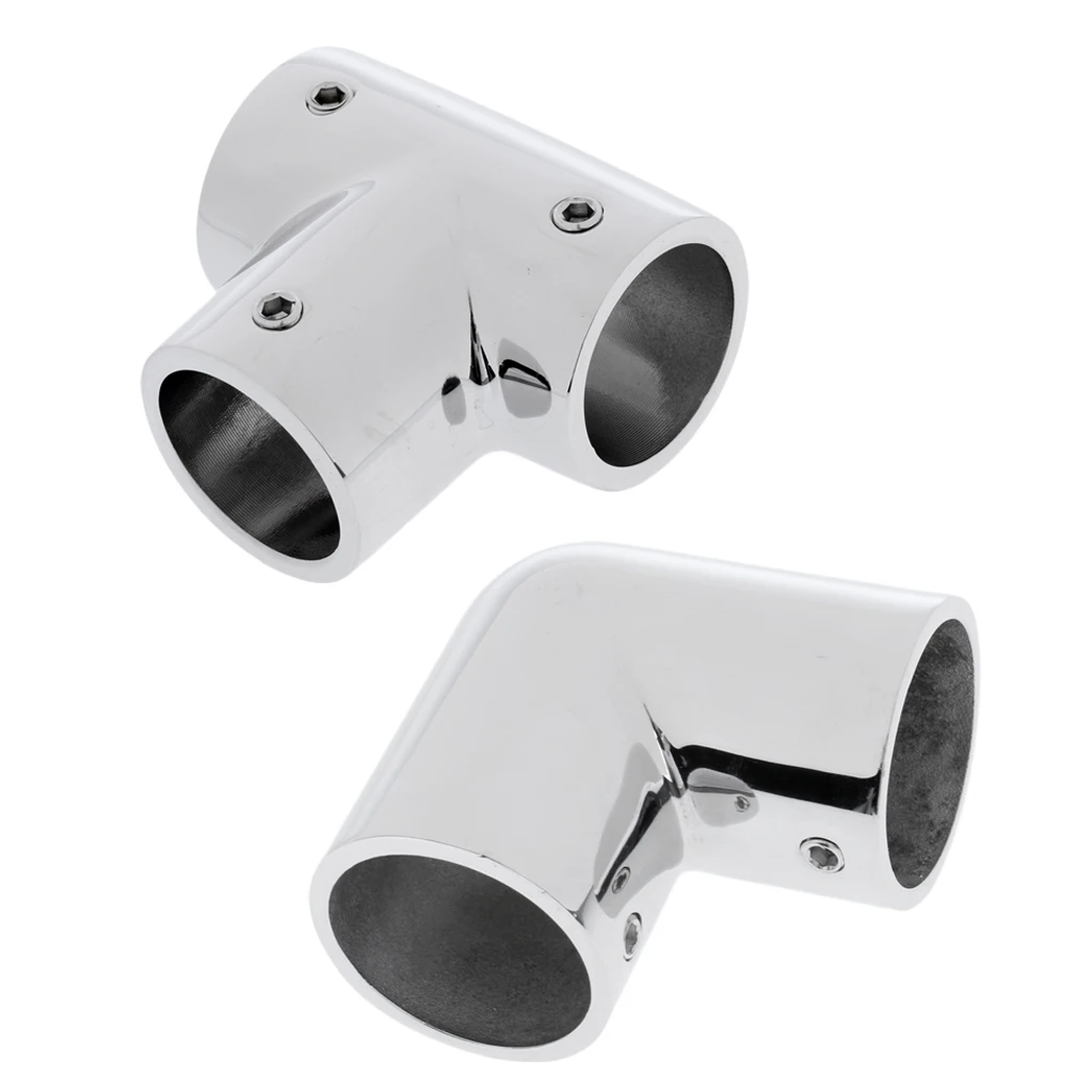 Stainless Steel Marine Boat Hand Rail Fitting Tee with 1