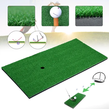 

Golf Practice Grass Mat Indoor Training Hitting Pad Backyard With Rubber Tee Outdoor Mini Golf Training Aids Accessories