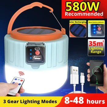 Newest 580W Solar USB Camping Light 1