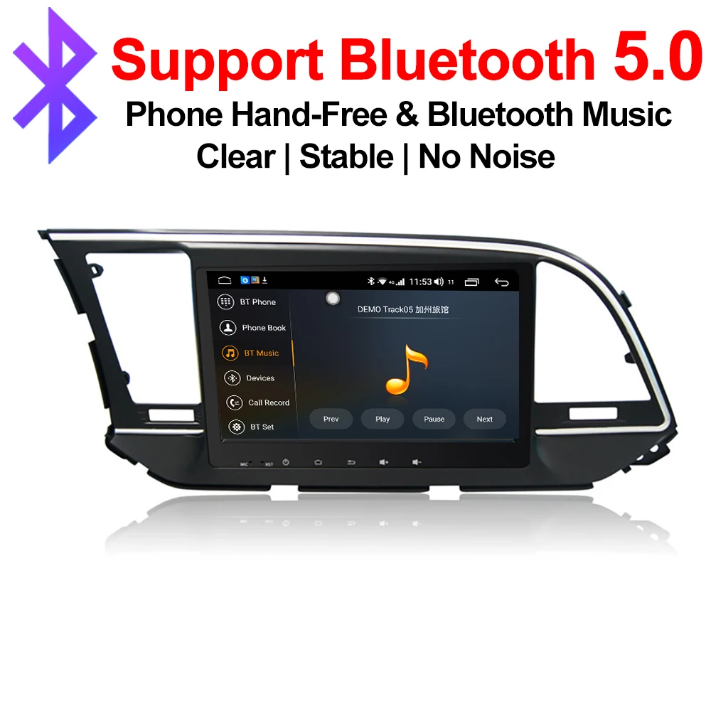 YAZH Android 9 0 4 + 64 Гб GPS навигация Мультимедиа для Hyundai Elantra 2016 2017 головное устройство с