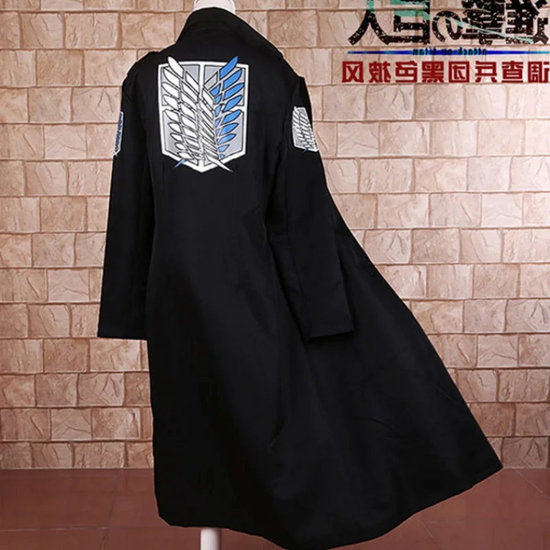 Anime Attack On Titan Black/Green Wind Coat Eren Jaeger Mikasa Ackerman No Kyojin Cosplay Halloween Party Costume Harajuku | Тематическая