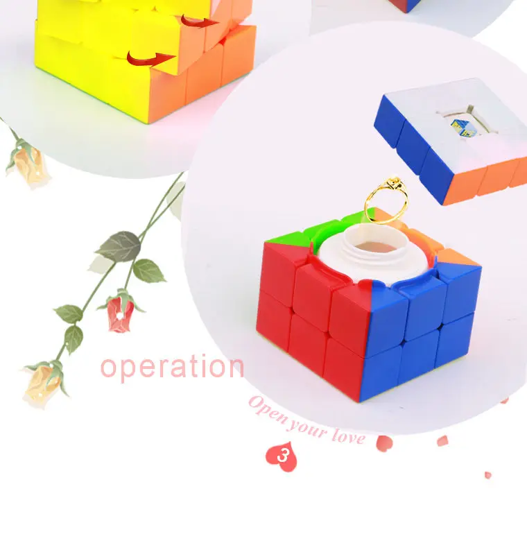 Yuxin 3x3x3 магические кубики Коробка С Сокровищами скоростной куб Neo Cubo Magico Кубики-головоломки профессиональные развивающие Подарочные игрушки для детей