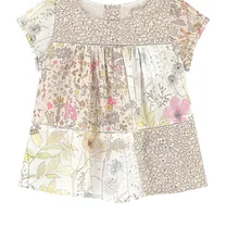 Платье для девочек с цветочным рисунком; летнее хлопковое детское платье с короткими рукавами; праздничная одежда для малышей