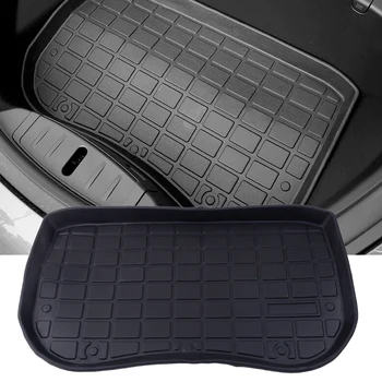 

beler Black TPE Waterproof Front Trunk Cargo Liner Tray Floor Mat Pad Protector Fit For Tesla Model 3 2017 2018 2019