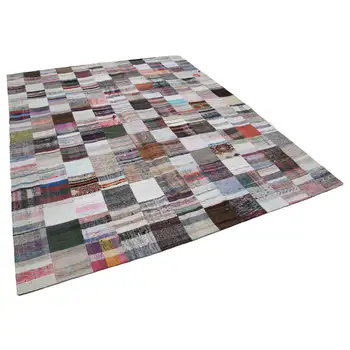 

242x300 Cm Multicolor Handmade Rugs Patchwork Rug-8x10 Ft