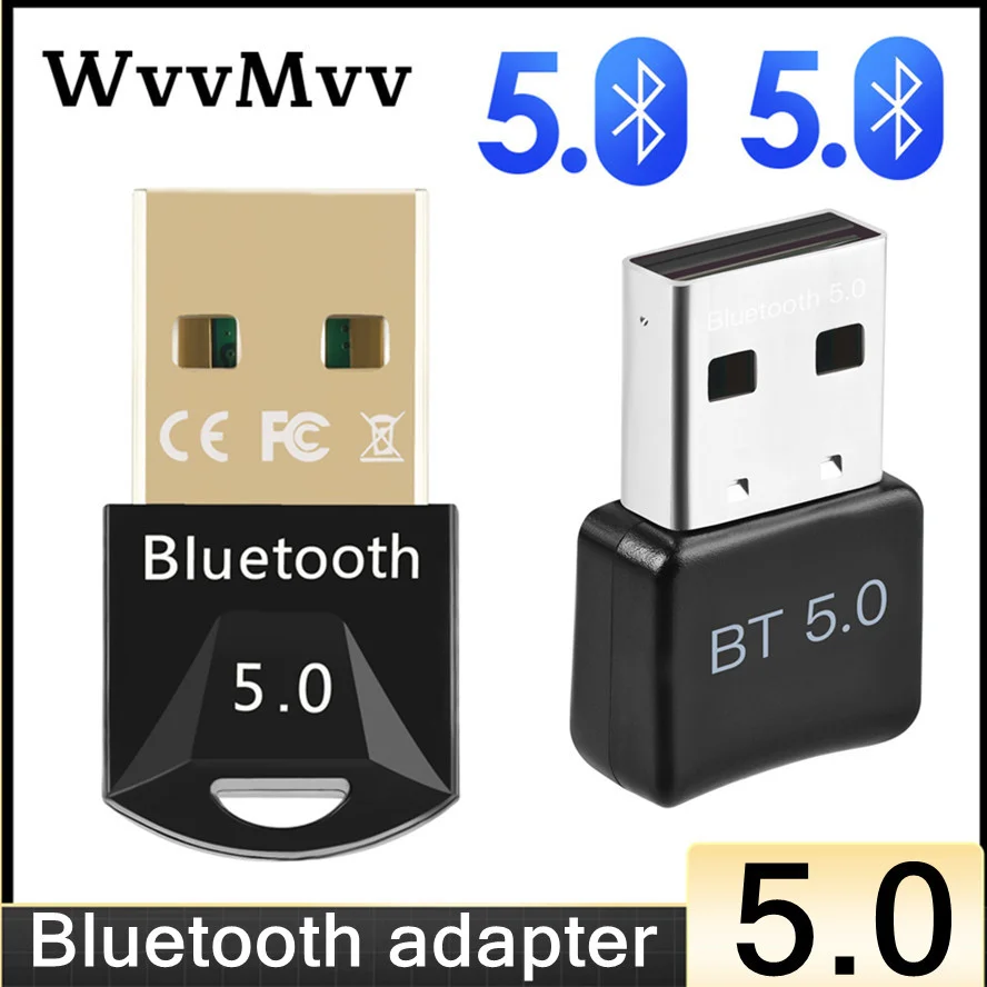 WvvMvv USB wireless BT5.0 Adapter 5.0 Receiver 5.0 Dongle High Speed Transmitter wireless USB Adapter for Laptop PC Computer