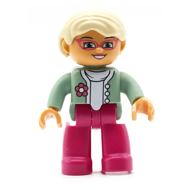 Big Size Action Figures City Princess Policemen Family Building Block Doll Character Accessory Toys Assembly Children Kids Gift Grandma