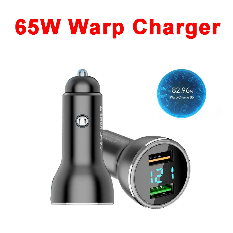 65W Warp Car Charger for OnePlus 9 Pro 9R 8T 20W Dash /30W Fast Charging Adapter 8 1+7T 6T 1+5 6.5A Cable | Мобильные телефоны и