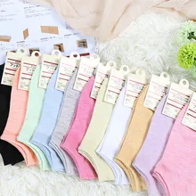 5 шт. г. Новые весенние женские хлопковые носки неглубокие носки однотонные Японские Женские Милые простые базовые носки в стиле Харадзюку