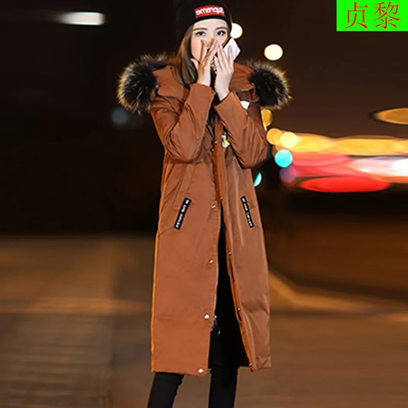 

2018 Winter New Style Korean-style Casual Thick down Jacket Cotton-padded Clothes Winter Mid-length Fur Collar Cotton-padded Clo
