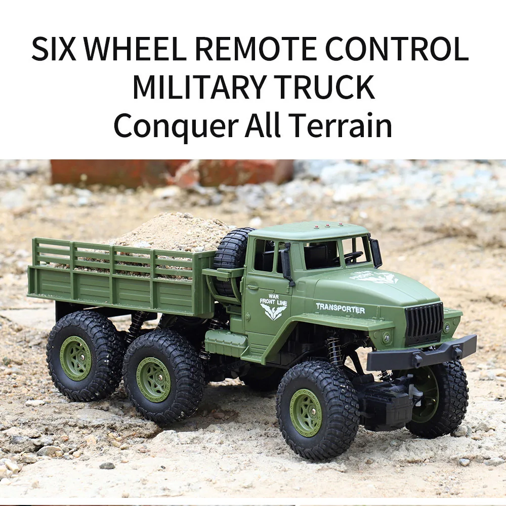 Jjrc Q68 2,4 ghz 6wd 1/18 Rc внедорожный военный грузовик с дистанционным управлением Грузовик с шестиколесным приводом внедорожный военный альпинистский грузовик ZLRC