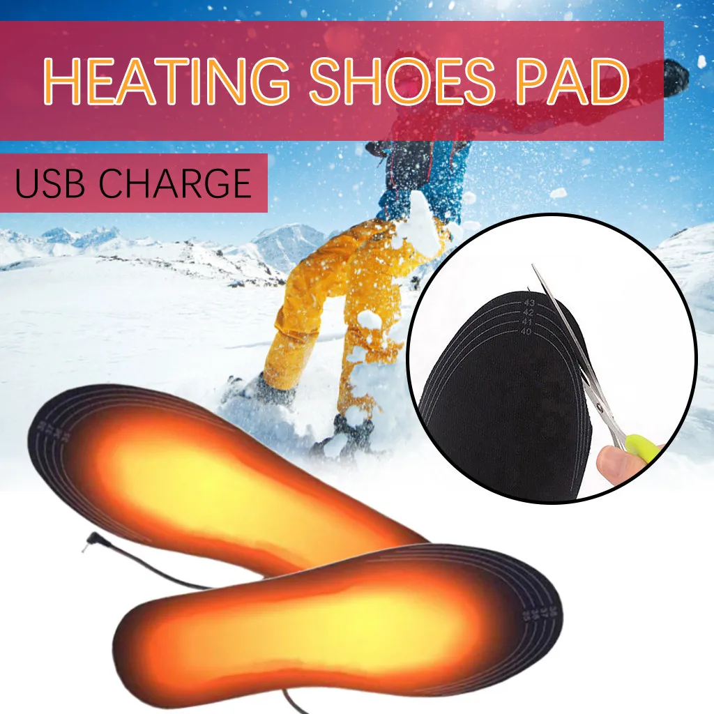 

Unisex Electric Heated Shoe Insoles Warm Socks Feet Heater Foot Winter Pads Tailoring Insoles USB Charging Insoles Foot Insole