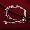 Venta al por mayor, abalorios cadena hermosa pulsera color plata moda para mujer boda bonita pulsera joyería JSHh236 ► Foto 1/6