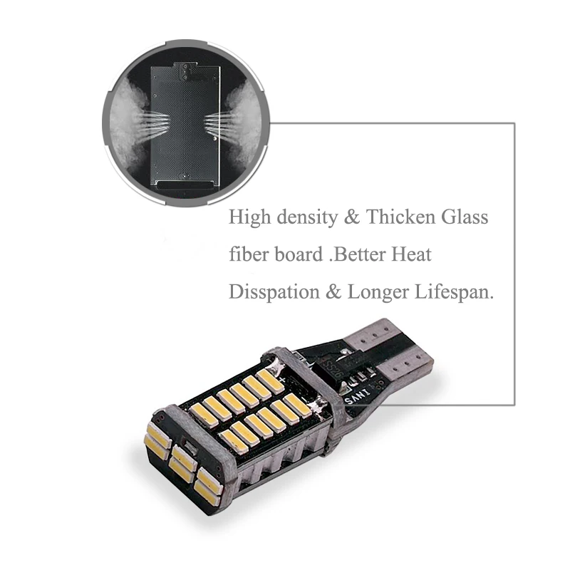 2x T15 921 W16W 30 SMD 4014 светодиодный автомобильный дополнительный светильник CANBUS без ошибок, задний фонарь, автомобильный дневной ходовой светильник, белый DC 12V