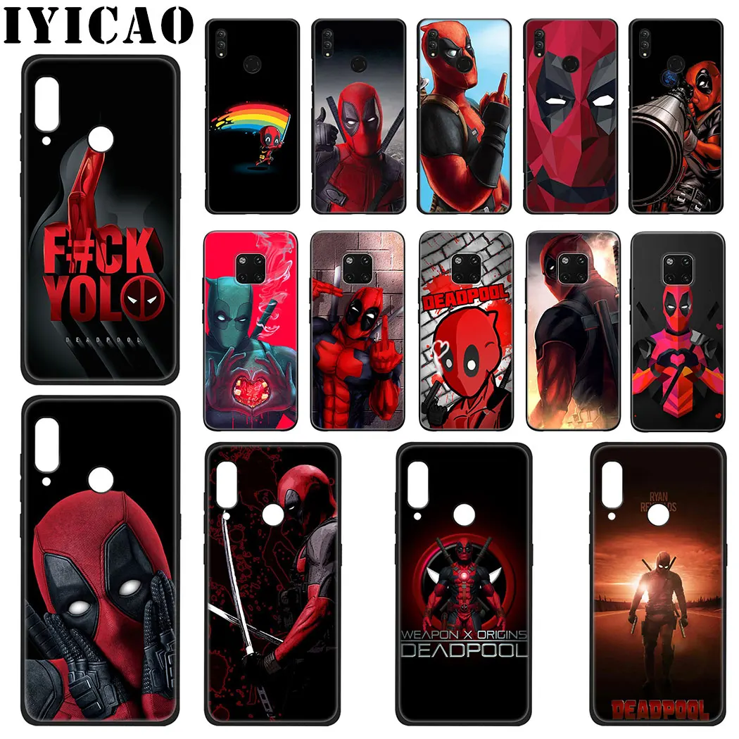 Мягкий силиконовый чехол IYICAO MARVEL Deadpool для huawei mate 20 10 Lite Pro Nova 5i 4 3i 3 2i 2 |