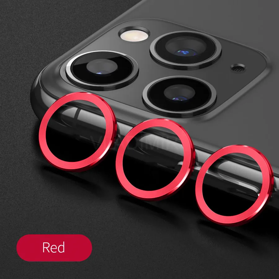 Для IPhone 11 камера металлическая защита 360 Полный корпус крышка задняя камера Объектив экран защитный чехол для IPhone 11 Pro Max - Цвет: Red