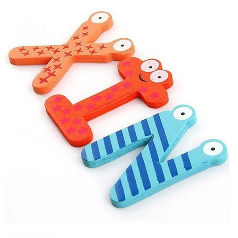 26 шт. детский деревянный магнит на холодильник|wooden magnet|magnet babytoys letters |