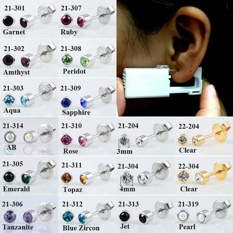 1pc unidade de perfuração de orelha estéril descartável cartilagem tragus helix piercing gun sem dor piercer ferramenta kit máquina parafuso prisioneiro jóias diy