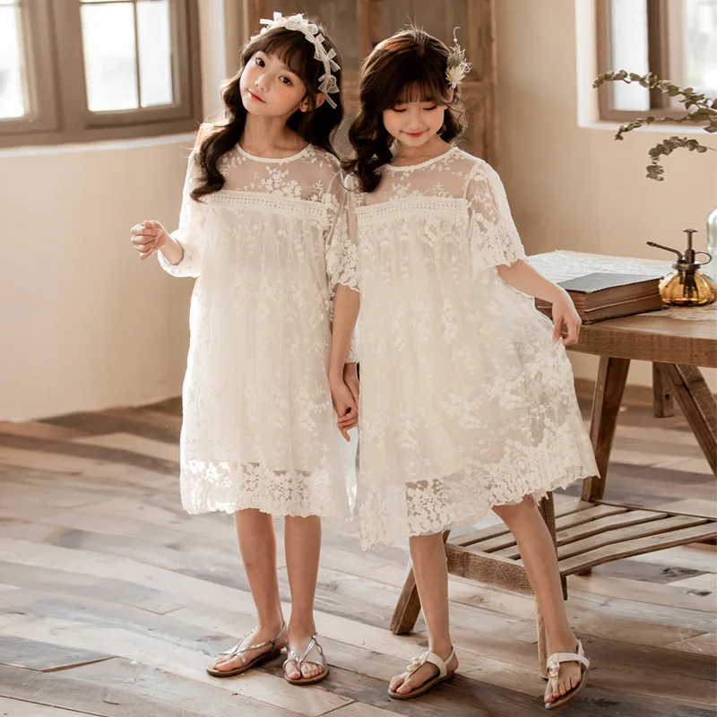 chinese dress ladies White Lace Long Sleeve Maxi Dress – shopaleena main image 1