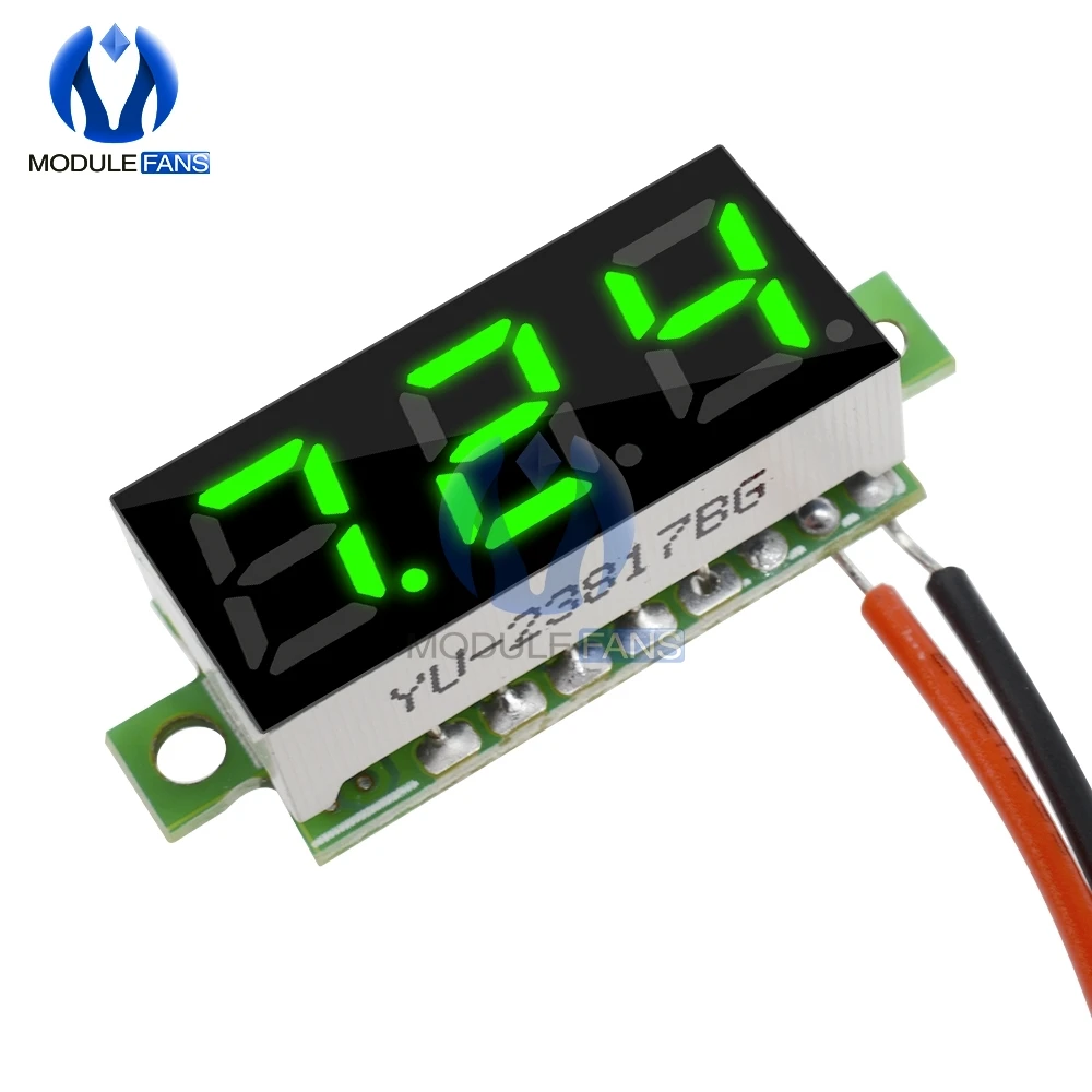 0.28 "0,28 zoll Grün DC 3,5-30V Super-Mini-Digital LED Auto Voltmeter Spannung Volt Panel Meter batterie Monitor Modul Bord – Detail 1