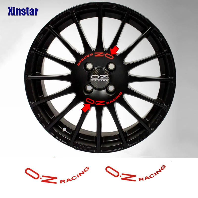 

8pcs OZ Racing Wheel Sticker for OZ Rally Racing Wheels Spoke Stickers Black Universal Auto Tunning Accessories