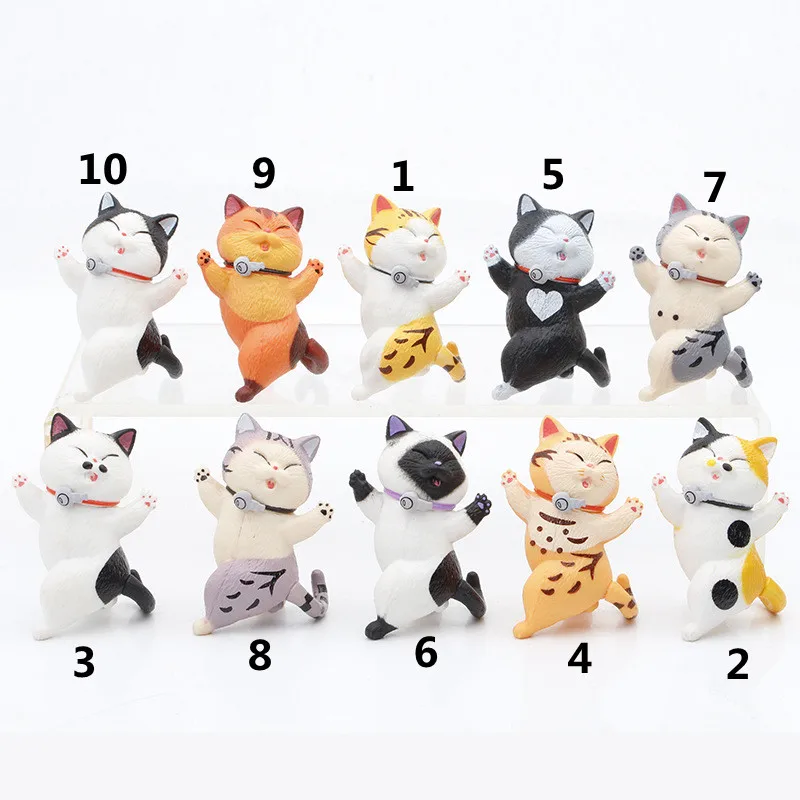 Funny Cat Pen Holder Toy cat toy ornaments cat figurine decoration cat figurines ornament crafts miniature ornament desk decor miniature figurines resin ornaments resin crafts sticker decoration Hold Everything Cat Earphone Bracket Home Decor Festival Decoration Charming Kitty Storage Set 5pcs Set