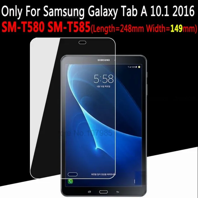 Закаленное Стекло Экран протектор для Samsung Galaxy Tab A 7,0 8,0 9,7 10,1 10,5 T550 T510 T580 T585 T280 T350 T380 T385 P200 P580 - Цвет: For SM-T580 SM-T585