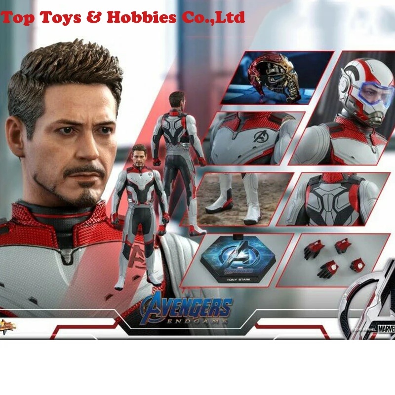 

Full set figure for collection Hot Toys 1/6 MMS537 Avengers: Endgame Tony Stark Team Suit Action Figures Doll Toys Box Set