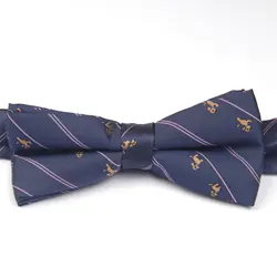 Темно-синий диагональный полосатый узорный галстук-бабочка с узорами предварительно завязанный Галстук-бабочка s