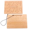 Montessori Aphabet Uppercase & Lowercase Teaching Aids Writing Board Beech Wood English Writing Practice Training Kindergarten 4