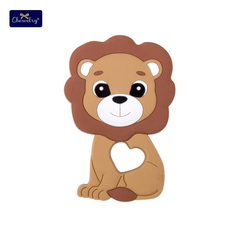 Brown Lion Bpa бесплатно 1 шт. силиконовые грызуны Прорезыватель жевательные бусины Прорезыватель силиконовый Ежик DIY аксессуары для кормления детей Детские Прорезыватели - Цвет: Brown Lion