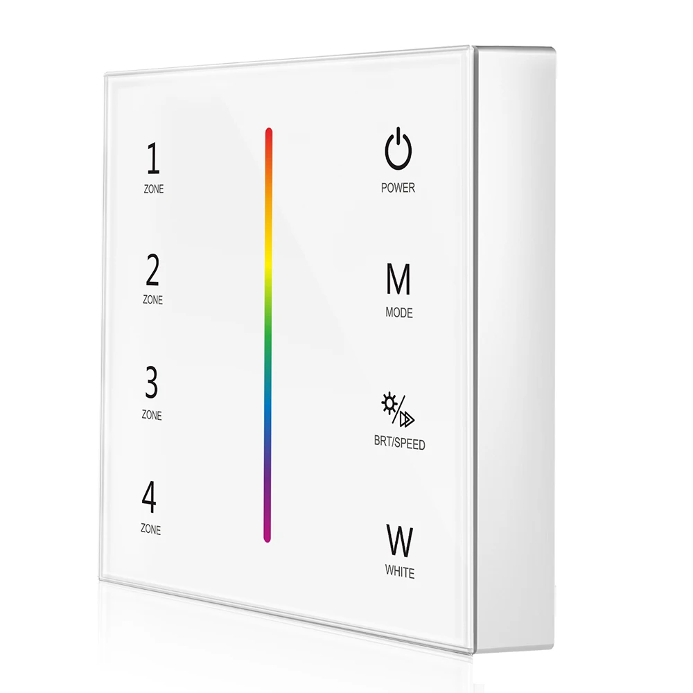 RGB RGBW(4 zones) Панель дистанционного управления Сенсорный экран светодиодный RGB RGBW затемнение Беспроводной RF пульт дистанционного управления для Светодиодный светильник полоса лампа светильник ing без батареи - Цвет: RGB RGBW(4 zones)