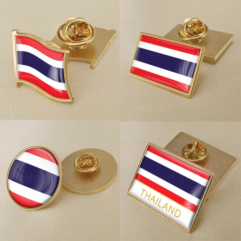 Coat Of Arms Of Thailand Thai Map Flag National Emblem National Animal  Brooch Badges Lapel Pins - Brooches - AliExpress