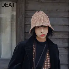 [DEAT] весна зима женские Стильные Новые однотонные шесть цветов складные вязаные эластичные сохраняющие тепло шляпы для рыбалки универсальные 19L-a77