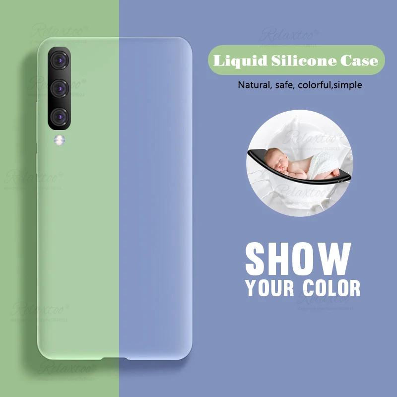 Жидкостный Мягкий силиконовый чехол для samsung galaxy a50 a 50 телефона tpu защитная задняя