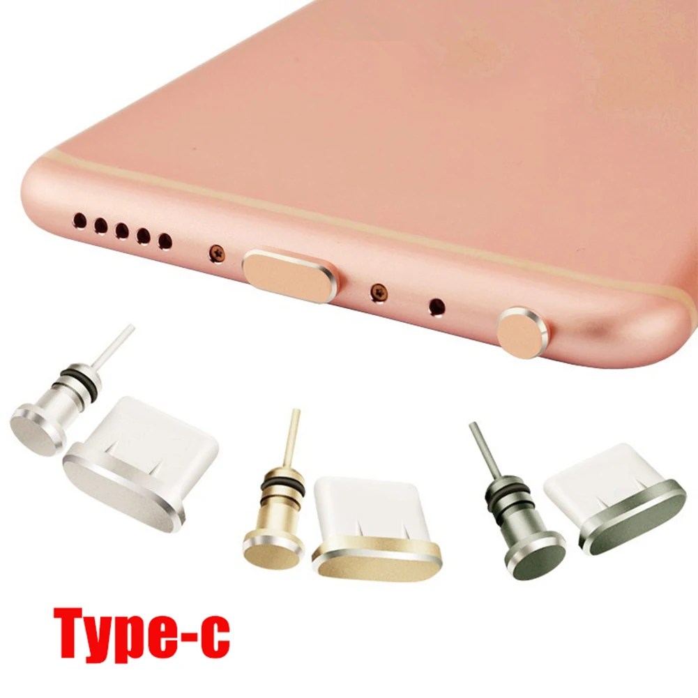 Type-C Micro USB разъем для наушников порт зарядки Анти-пыль разъем для Android iPhone