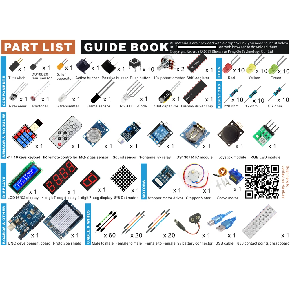 Конечный стартовый набор для Arduino R3 клавиатуры LCD1602 RTC Серводвигатель газовое реле
