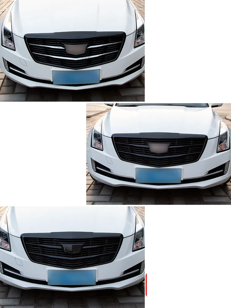 Углеродное волокно Красный Черный ABS гонки решетки украшены рамкой для Cadillac ATSL D3 17 18 ADA042
