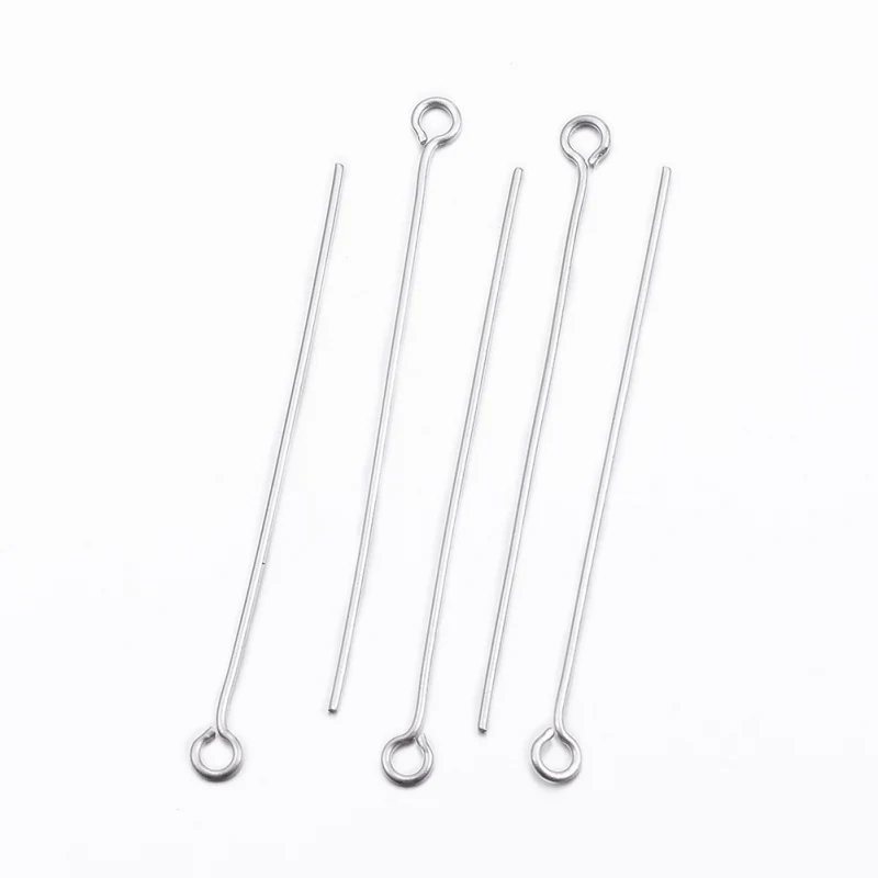 

1000pcs 304 Stainless Steel Eye Pin Earring Connecting Chain Finding for Jewelry Making DIY Handemade Findings 36mm 25mm