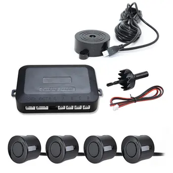 

12V Car Parking Sensor Kit Reverse Backup Radar Sound Alert Indicator Probe System 4 Probe Beep Sensor Car Detector