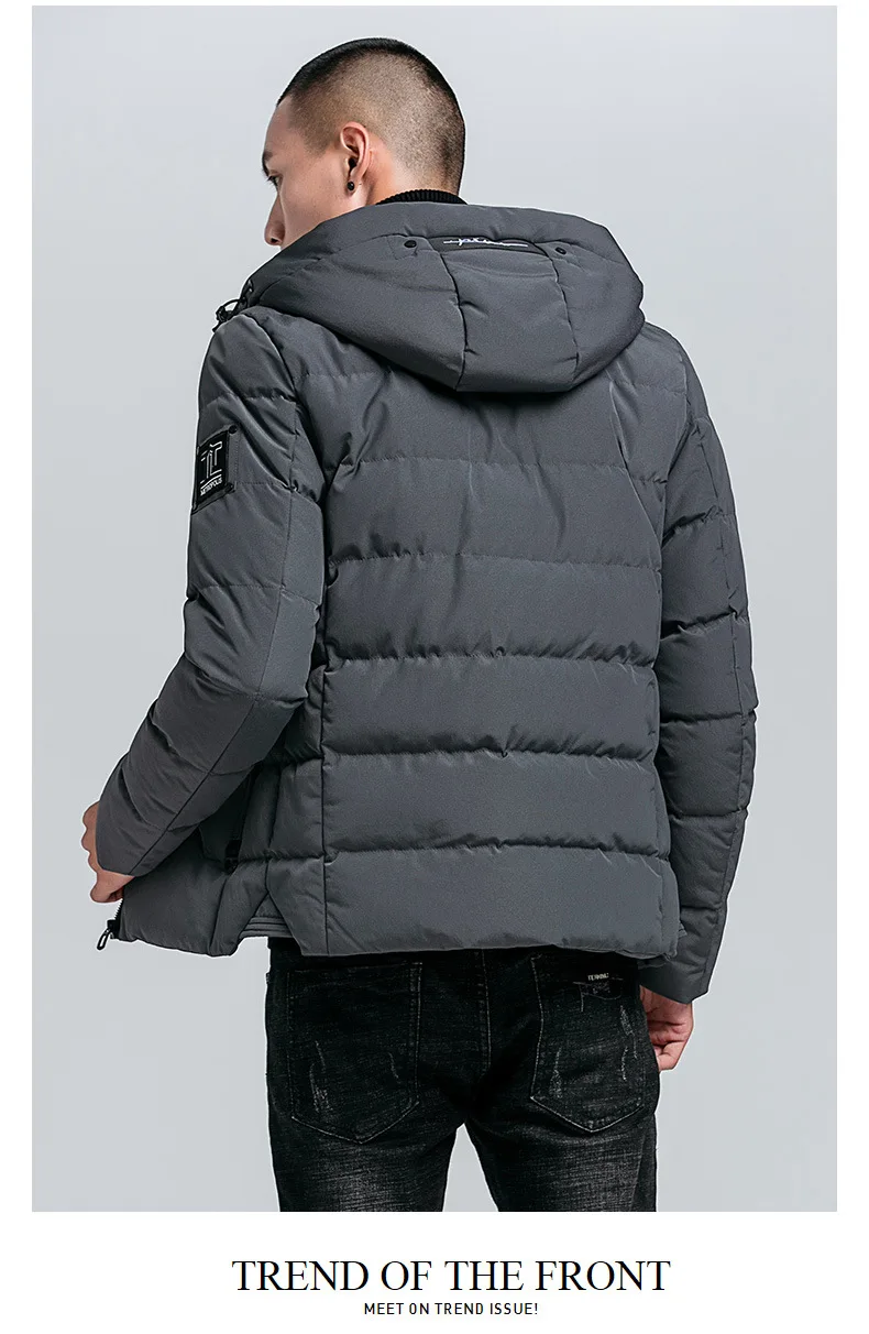 Winter men coat new style short down cotton-padded jacket hooded fashion Wadded youth casual thick warm Windproof Outerwear