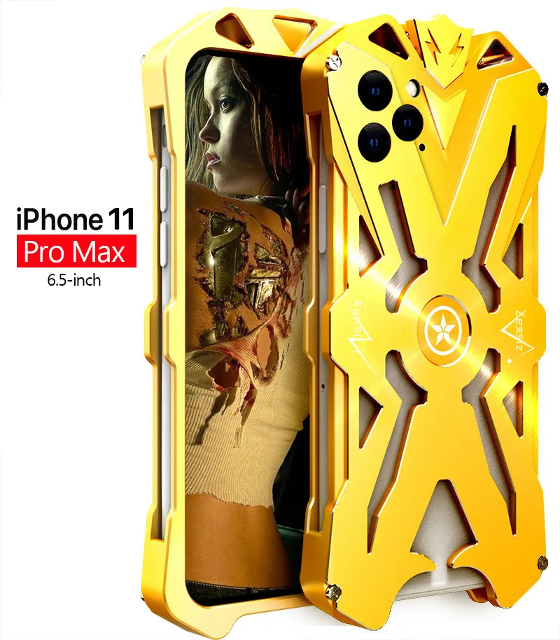 Zimon для iPhone 11 Pro Max ударопрочный сверхмощный армированный металлический алюминиевый чехол для телефона iPhone 11 iPhone 11 Pro Чехол Coque