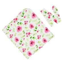 2 шт./компл. для малышей и детей постарше обернутая ткань заячьи ушки, повязка на голову, комплект с цветочным рисунком для новорожденных Стёганое одеяло Одеяло Подставки для фотографий, ювелирные изделия в качестве подарка