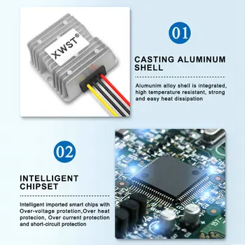 Cargador de batería de CC,DC-DC,BOOSTER 12v, 24v a 12v, 12,6 v, 13,v, 14,5 v, corriente constante de plomo, 5A, 8A, 12A, 15A, 20A, 22A, 25A, CC 2