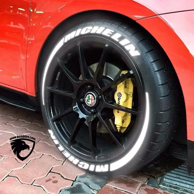 

3D Reflective Stickers Amg Logo Letters Tire Sticker DIY Styling Personality Wheels Decal Motorcycle Stickers Car Accessories