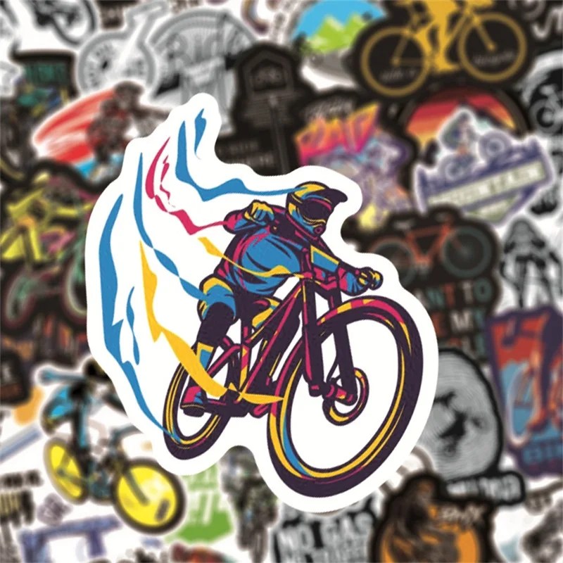 

50 Pcs Mountain Bicycle Stickers Frame Protection PVC Waterproof Road MTB Bike Sticker for DIY Laptop PC Phone Bike Accessories