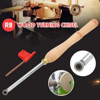

R8 Lathe Wood Turning Chisel Tool Carbide Lover Tools Wooden Handle Hand-held Insert Cutter Woodworking Tool